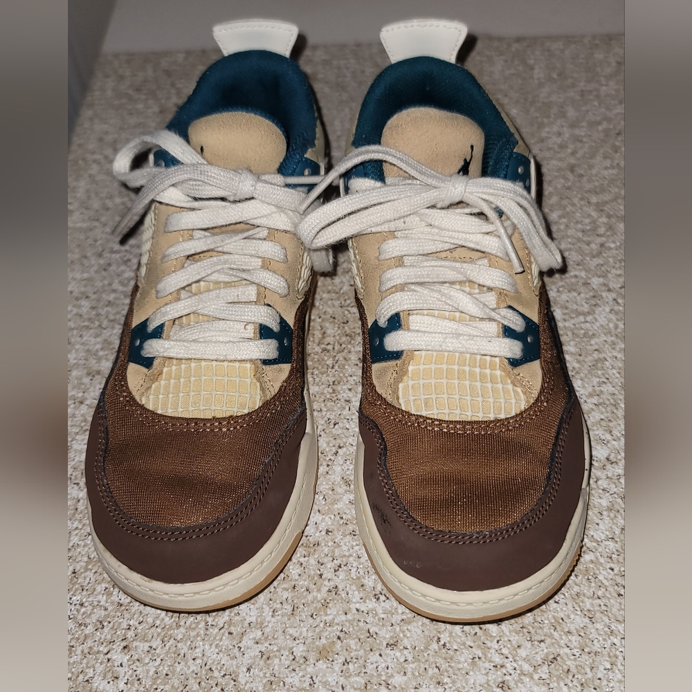 Jordan unisex-child Jordan Little Kid's 4 Retro Cacao Wow/Geode Teal 
